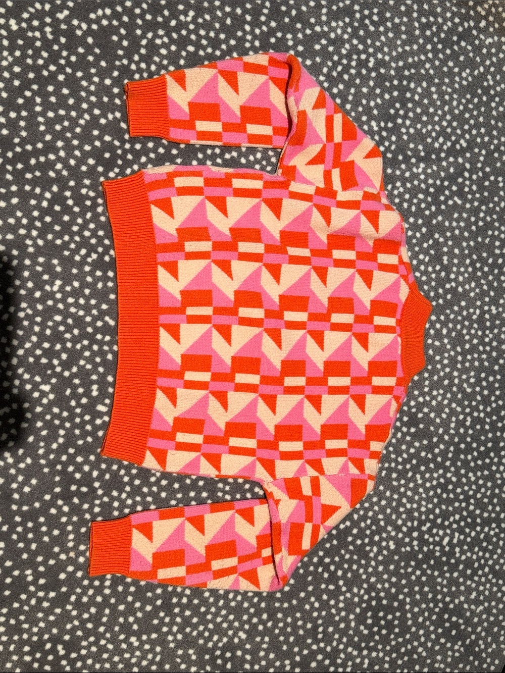 THML Multi Abstract Print Mock Neck Sweater - Picture 3 of 5